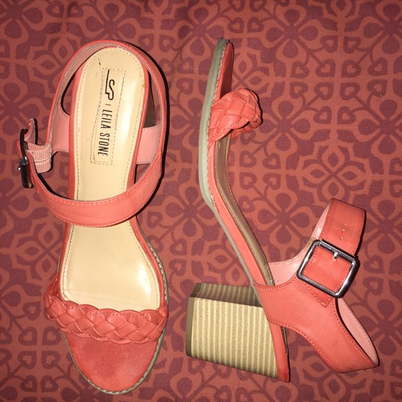 JustFab Shoes - 🆕Coral Leila Stone Heel🆕.